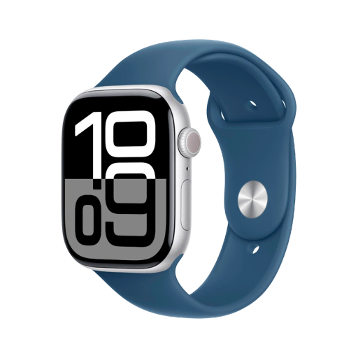 Apple Watch Series 10 GPS, 46mm, Sport Band "Denim", M/L, Silver